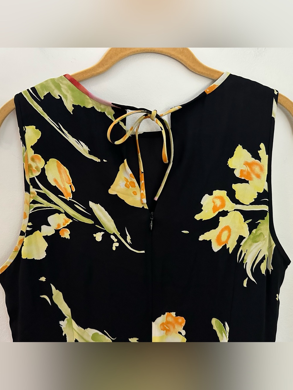 Talbot’s Silk Floral Midi Dress Black Size 10 EUC - Picture 8 of 11